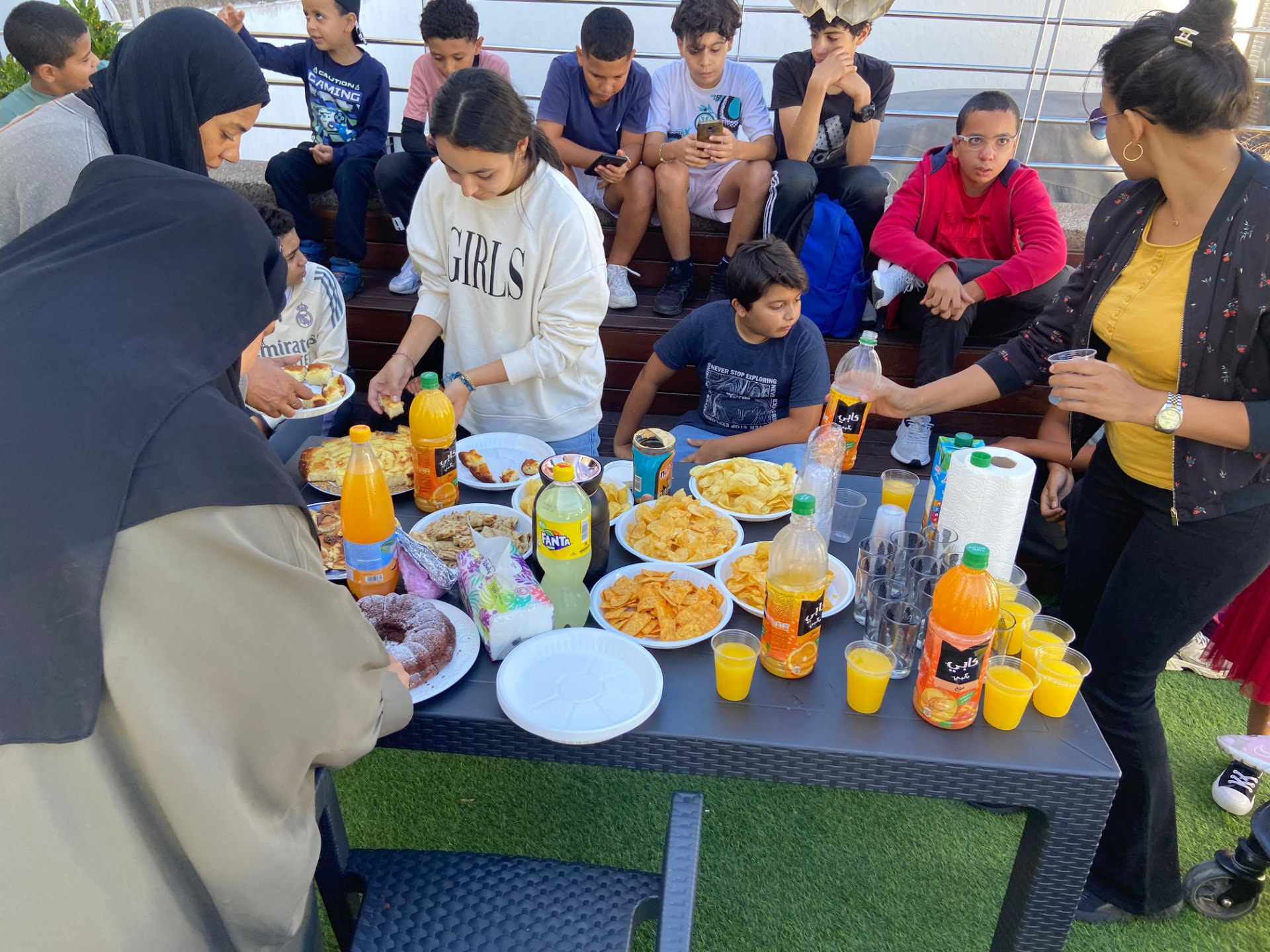 Activité conviviale organisée avec les élèves et les familles
